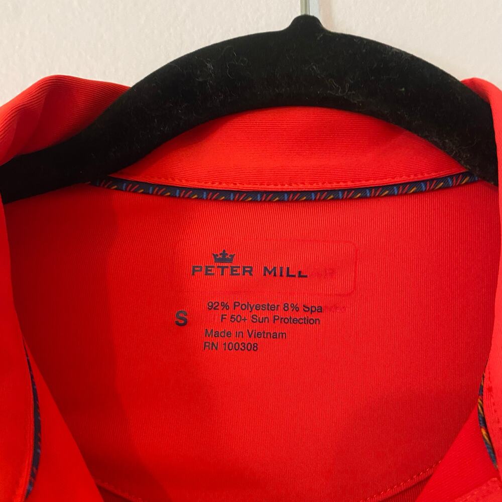 Peter Millar Orange 50+ Sun Protection Golf Polo Shirt Active Women's size Small - Picture 2 of 8